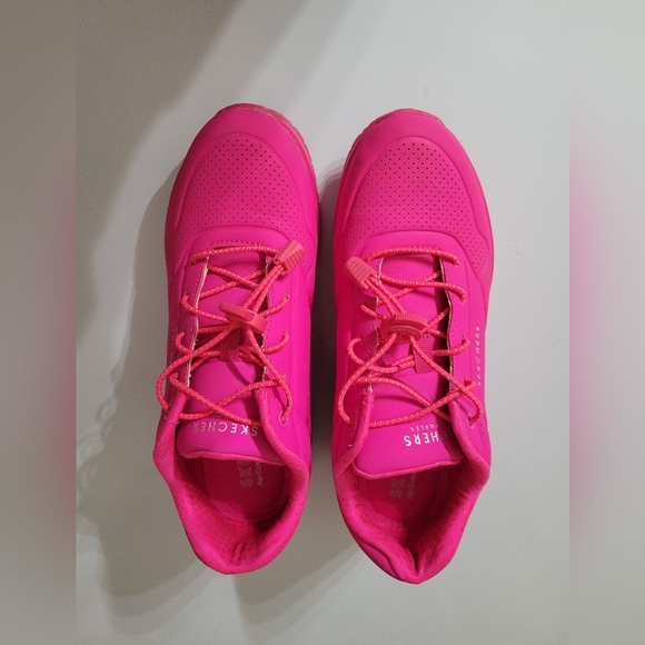 Skechers Street Women's UNO - NIGHT SHADES Hot Pink Sneakers Size 9 - Picture 7 of 10